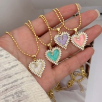 Pendentif en cuivre plaqué or 18 carats avec zircon multicolore en forme de fleur, style vintage, cadeau idéal