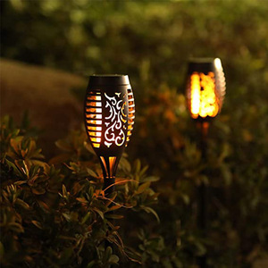 Luces solares de jardín con efecto de llama LED, lámpara de estaca impermeable para exteriores, para decoración de patio y jardín. - Product Image 3