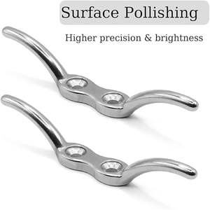 Nuevo Grampo de Anclaje Estilo Delta para Barco, Grampo de Muelle de 2 1/2, 4 y 6 Pulgadas, Grampo de Cuerda de Acero Inoxidable 316 de Grado Marino - Incluye Tornillos de Montaje - Product Image 2