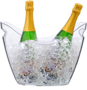 Cubeta <span class=keywords><strong>de</strong></span> Plástico Acrílico Transparente <span class=keywords><strong>de</strong></span> 4 Litros para Bebidas y Fiestas, Cubitera Transparente <span class=keywords><strong>de</strong></span> Alta Calidad <span class=keywords><strong>de</strong></span> 3.5 Litros para Vino - Product Image 1