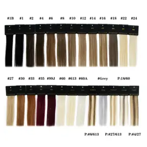 Beauty 2022 Hair Colour Cream-Remy 100 Human Hair PROFESSIONAL Sample Swatch Color Ring Hair For Salon