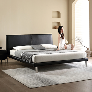 YSS Design moderno King Size <span class=keywords><strong>letto</strong></span> <span class=keywords><strong>matrimoniale</strong></span> morbido imbottito testiera semplice in legno <span class=keywords><strong>matrimoniale</strong></span> modelli fantasia struttura in legno massiccio per adulti - Product Image 2