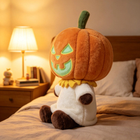 Peluche Citrouille d'Halloween Personnalisée OEM, Poupée en Peluche Jack-o'-lantern Douce pour Enfants et Adultes, Décoration de Fête et de Maison, Vente en Gros