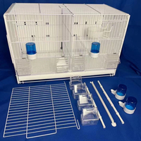 Cage à Oiseaux en Métal de Luxe de Haute Qualité, Multi-Niveaux, Portable, d'Élevage, Empilable, Vente en Gros d'Usine