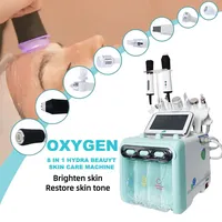 Nouvelle conception de machine hydro-faciale en plastique 8-en-1 avec technologie d'oxygène CO2 pour l'élimination des rides, l'hydratation et le raffermissement de la peau