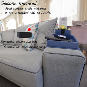 Organizer Ponsel untuk Kursi Santai, Meja Sandaran Tangan untuk Minuman, <span class=keywords><strong>Remote</strong></span> Control, Tatakan Silikon Anti Tumpah, Nampan Sandaran Sofa, Tempat Cangkir Sofa - Product Image 6
