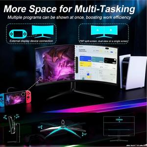Monitor Curvo para Juegos de 34 Pulgadas <span class=keywords><strong>21</strong></span>:<span class=keywords><strong>9</strong></span>, Panel VA 1500R, 165Hz <span class=keywords><strong>WQHD</strong></span> 3440x1440 con Soporte VESA, Venta al Por Mayor de Fábrica - Product Image 3