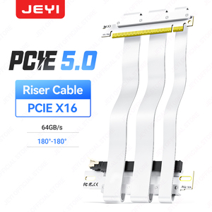 JEYI PCIe 5.0 X16 Riser <b>Cable</b> 90 Angle Extension RTX 4090/5090 7900 XTX WRX80/TRX40-FCC CE ROHS Certified Used 1 Year PCIe 5.0 X - Product Image 6