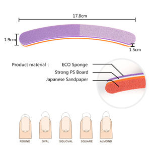 Özel farklı türleri zımpara tahtası parmak tırnak törpüsü <span class=keywords><strong>3</strong></span> yollu mor sünger tırnak törpüsü - Product Image 6