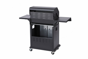 Barbecue à gaz noir 4 brûleurs principaux avec brûleur latéral, barbecue à gaz <span class=keywords><strong>portable</strong></span> KS14074B, garantie 1 an, minuterie intégrée - Product Image 5