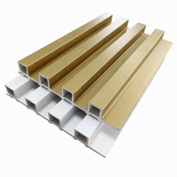 Vente Flash : Panneau Mural Cannelé WPC, Composite Bois-Plastique, Grille à Grain de Bois, Panneau à Lattes pour la Décoration de la Maison, de l'Hôtel et du Bureau