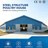 Structure en acier préfabriquée sur mesure à grande portée pour hangar d'élevage, poulailler, entrepôt agricole, système de ventilation