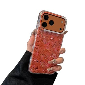 Funda de Teléfono con Textura de Lámina de Estaño Electrochapada Estilo Ins para iPhone 16 Pro Max 17 Air, Funda Protectora de Silicona Suave a Prueba de Golpes - Product Image 5