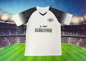 Completo da <span class=keywords><strong>Calcio</strong></span> del Burkina Faso, Casa e Trasferta, Bianco Blu Giallo, Traspirante in Poliestere, Manica Corta, Personalizzabile - Product Image 2