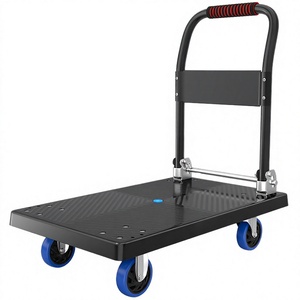 Chariot de manutention pliable à quatre roues en ABS personnalisable pour entrepôt/restaurant, support OEM, capacité de charge 150 kg - Product Image 4