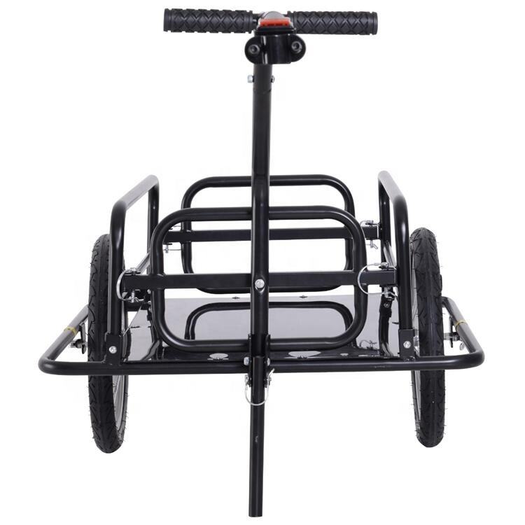 Remorque Pour Velo HOMCOM Bike Trailer Folding Cargo In Steel