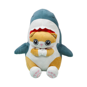 Lindo Peluche de Gato Tiburón, Material de Poliéster, Estilo <span class=keywords><strong>TikTok</strong></span>, Regalo de Cumpleaños, Almohada Transfronteriza, Superventas, Suave y Adorable - Product Image 4