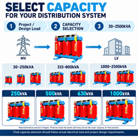 Transformateur de distribution de type sec 30-2500 kVA 10 kV 11 kV 400 V triphasé élévateur-abaisseur pour station de service économe en énergie