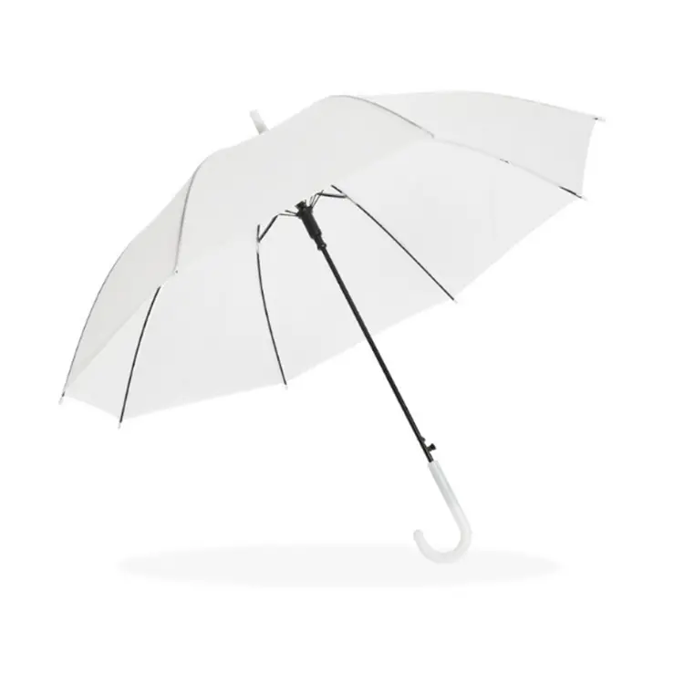 カスタムロゴプラスチックロングハンドル透明傘防風レインギフトストレートゴルフ傘