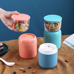 Bencircle B62 800ml Cute <b>Kids</b> Bento <b>Lunch</b> <b>Box</b> Plastic+Stainless Steel Insulated Leak Proof Eco-Friendly Foldable School Thermal - Product Image 4