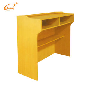 Produits les mieux classés, pupitre double pour enseignant, bureau d'école, bois moderne, durable, écologique, déjà assemblé, en vente - Product Image 1