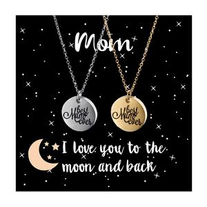 80 Models Mother's Day Gift for Mom Stainless Steel Silver 18K Gold Plated <strong>Best</strong> <strong>Mum</strong> Ever Round Disc Pendant Jewelry Necklace - Product Image 1