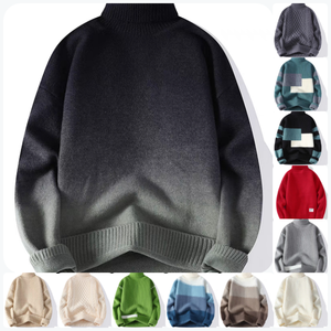 Suéter de <span class=keywords><strong>Cuello</strong></span> <span class=keywords><strong>Alto</strong></span> para <span class=keywords><strong>Hombre</strong></span>, Suave, Agradable al Tacto, Moderno y Versátil, Ideal para Usar en Invierno, Cálido, para Interior o Exterior - Product Image 1