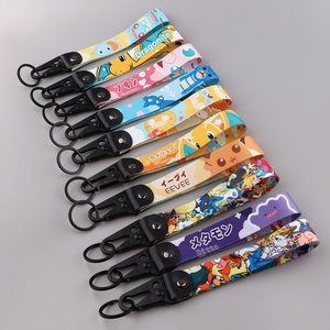 สายคล้องข้อมือลายการ์ตูนสำหรับแข่งรถสายคล้องพวงกุญแจรถแบบเกี่ยวสีดำ A-1077