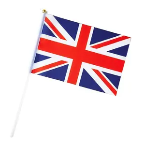 High Quality 1 Dozen 12 Pack United Kingdom Mini Flag Countries UK Hand Having Flags For Festival