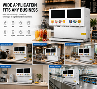 Distributeur de boissons commercial 35L en acier inoxydable, distributeur de jus avec contrôle de température, distributeur de soda, de cola, de jus de citron, de thé