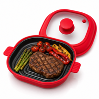 Accessoires de cuisine : Plaque de cuisson en silicone pour micro-ondes avec couche de conduction thermique au fond