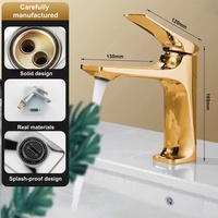 Ensemble de robinetterie de douche murale dissimulée à 3 fonctions avec brosse de bain, finition dorée, style européen, mitigeur eau chaude et froide, poignée en laiton