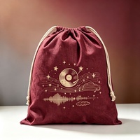 Sac à cordon personnalisé avec illustration de dessin animé, en toile, écologique, recyclable, unisexe, pour bijoux et rangement, pochette cadeau polyvalente