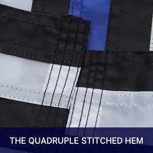 पतली नीली लाइन फ्लैग 12x18 इंच के आउटडोर पुलिस के झंडे कशीदाकारी के साथ भारी ड्यूटी नायलॉन ध्वज - Product Image 5