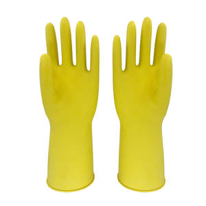 Gants de protection en latex écologique de haute qualité, 30 cm, pour les mains, pour la <span class=keywords><strong>maison</strong></span>, taille moyenne, meilleure protection du travail, composés de caoutchouc et de coton, pour la cuisine - Product Image 2
