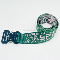 3.8CM Fabrika Özel Dokuma Logolu Lazer Metal Tokalı Erkek Taktik Kemeri Jakarlı Naylon Kumaş Spor Kemeri Capeesh Freestyle Kayak Kemeri