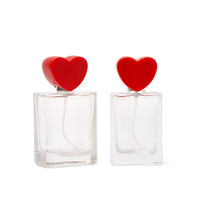 Botol Parfum Grosir 30ml Botol Sampel Parfum Kaca 50ml Botol Parfum Tutup Berbentuk Hati