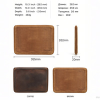 Housse pour ordinateur portable en cuir véritable Crazy Horse vintage minimaliste pour ordinateur portable de 14,2 pouces, étui de protection vertical et horizontal en stock