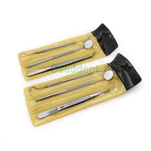 Kit de base d'examen dentaire/Kit d'outils dentaires d'hygiène chirurgicale en acier inoxydable
