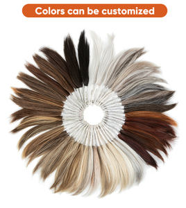 Perruque synthétique en gros, Lace Front ondulée, en fibre résistante à la chaleur, non inflammable, sans colle, brun foncé, avec monofilament - Product Image 6