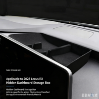 Boîte de rangement pour tableau de bord en plastique, plateau caché de 1 à 3 L, organisateur antidérapant adapté aux Lexus RX300 RX350h RX450h 2023, modifications intérieures