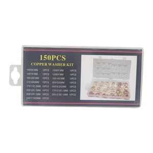 ZM 0596 150 pièces 15 tailles anneau huile cuivre <span class=keywords><strong>rondelle</strong></span> point vide épaissie cuivre <span class=keywords><strong>rondelle</strong></span> - Product Image 2