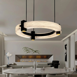 JYLIGHTING Lampadario Moderno <span class=keywords><strong>a</strong></span> <span class=keywords><strong>Sospensione</strong></span> in Alabastro, Luce Decorativa per Ristorante, <span class=keywords><strong>Cucina</strong></span>, Ufficio, Lampada <span class=keywords><strong>a</strong></span> <span class=keywords><strong>Sospensione</strong></span> in Marmo - Product Image 3