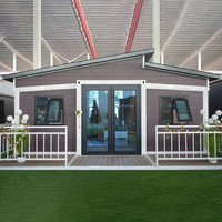Villa préfabriquée de luxe moderne de 20 pieds, 2 chambres, extensible, avec salle de bain et cuisine, maison conteneur