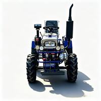 Mini Tractor de 25-50 HP con Motor Diésel 4x4, Caja de Cambios y Bomba, 8 Marchas Adelante, para Jardín, Granja, Huerto e Invernadero