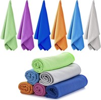 Serviette en microfibre EM pour extérieur, personnalisable, rafraîchissante, en soie glacée, séchage rapide, douce et durable pour la gym