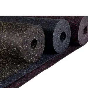 6毫米厚度三元乙丙橡胶颗粒运动橡胶健身房地板辊健身房橡胶垫