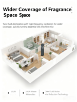 Diffuseur d'arômes commercial sans fil sur pied, grande capacité, intelligent, avec réglage de la minuterie, pour immeubles de bureaux