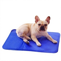 Tapis rafraîchissant pour animaux de compagnie - Sans électricité - Motif bleu uni - Matériau en mousse - Taille XS - Petits animaux