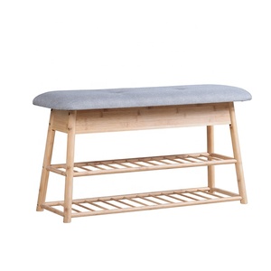 Cheap Space Saving 2 Tier Design Easy Assemble <strong>Storage</strong> Organizer Bamboo Shoe Rack with <strong>Seat</strong>, Shoes <strong>Storage</strong> <strong>Bench</strong> - Product Image 1